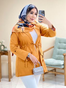 مانتو لینن یقه انگلیسی