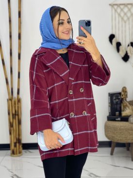 خرید پالتو چهارخونه زنانه