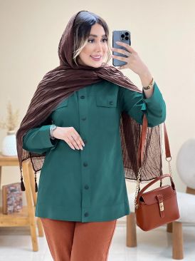 مانتو میکرو یقه مردانه