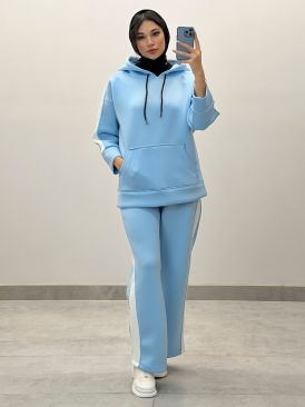 ست هودی و شلوار غواصی کد 18065