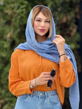 تصویر شومیز راه راه کوتاه کد 19216