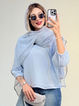 شومیز کنفی جلو بسته کد 19203