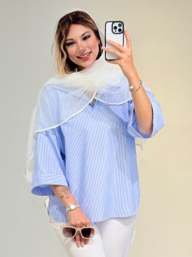 تصویر شومیز جلوبسته راه راه کد 19247