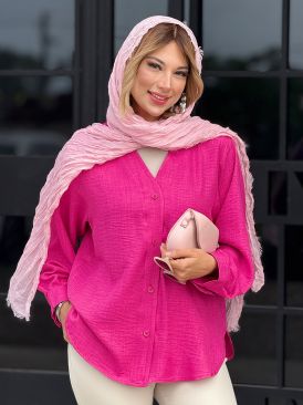تصویر شومیز یقه ترکیبی کد 19220