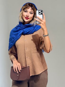 تصویر شومیز آستین سه ربع کد 19348