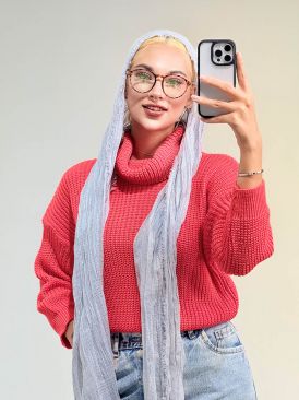 بافت یقه شل کوتاه کد 19566