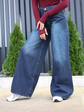 شلوار جین فول بگ کد 19881 تصویر شلوار جین فول بگ کد 19881