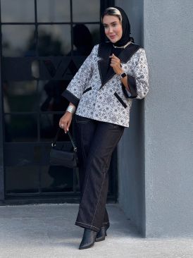 تصویر کت و شلوار طرحدار کد 19554