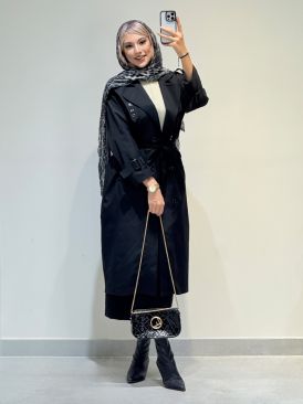 بارانی بلند شش دکمه کد 19815