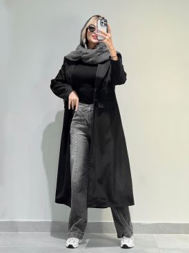 بارانی بلند آستردار کد 20145