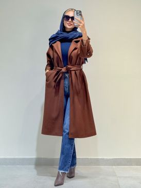 پالتو بلند یقه انگلیسی کد 20134