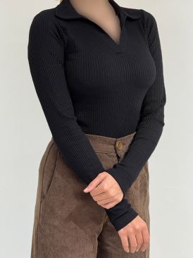 بلوز یقه دار فینگری کد 20258