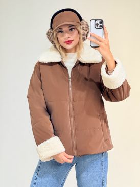 کاپشن یقه تدی کد 20281