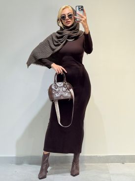 پیراهن ماکسی یقه اسکی کد 20105