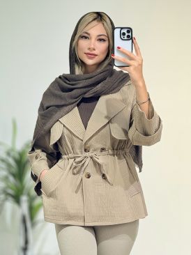 بارانی کرکره ایی کمرگتر کد 20353