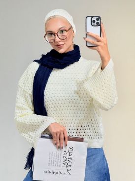 ست کراپ و کلاه بافت کد 19760