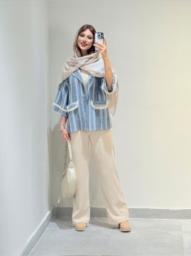 تصویر کت و شلوار طرحدار کد 19553