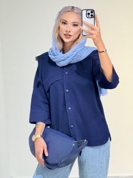 کتان پشت دکمه کد 19814