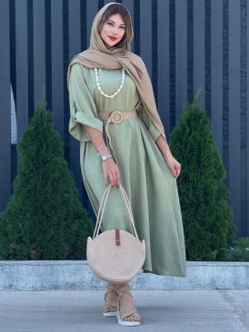 تصویر پیراهن آستین بندی تولید ایواز کد 19249