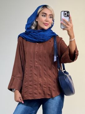 تصویر شومیز آستین بندی کد 19363