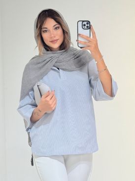 تصویر شومیز جلوبسته راه راه کد 19247