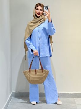 تصویر شومیز و شلوار تولید ایواز کد 18572