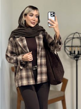 پالتو چهارخونه کد 19593