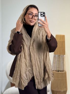 شال حریر چروک وارداتی کد 20553