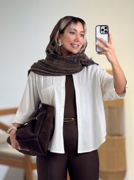شومیز باکسی تک جیب کد 20604