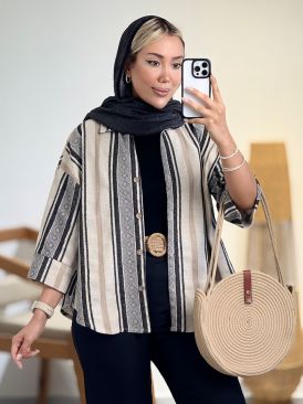 شومیز لینن ترک کد 20714