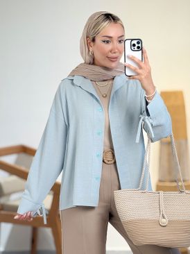 شومیز آستین بندی کد 20711