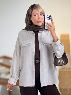 شومیز دو جیب تولید ایواز کد 20847 