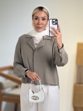 شومیز یقه انگلیسی کاترین کد 20728 