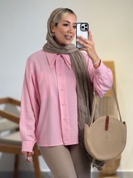 شومیز دو یقه کد 20717 