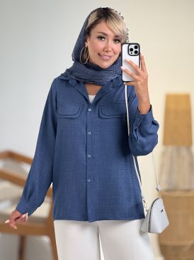 شومیز جیب نما تولید ایواز کد 20545