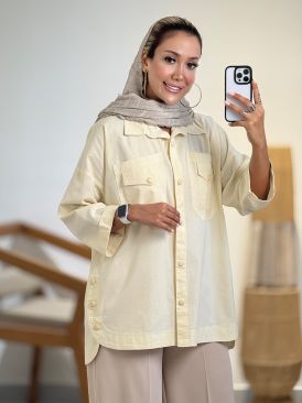 شومیز جیب پاکتی دوبل کد 20929