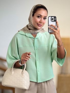 شومیز باکسی پینترستی کد 20920 