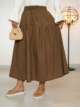 دامن لینن چیندار کد 21002