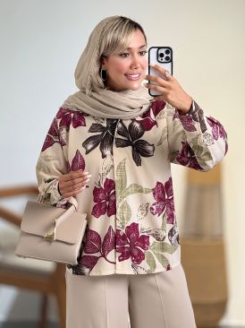 شومیز طرحدار ایتالیایی کد 21048