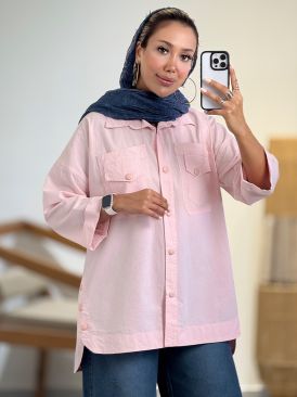 شومیز جیب پاکتی دوبل کد 20929