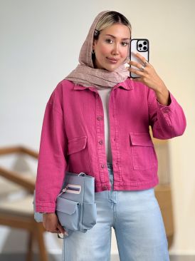 کراپ باکسی لینن حصیری کد 20954 