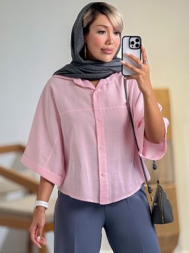 شومیز باکسی آبنباتی کد 21097