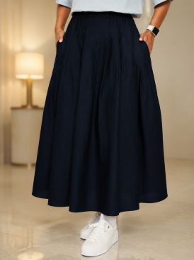 دامن لینن چیندار کد 21198