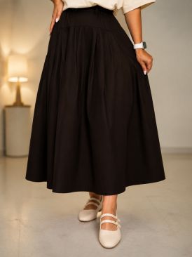 دامن لینن چیندار کد 21198