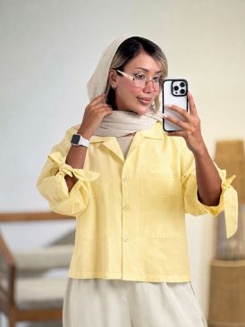 شومیز باکسی آستین بندی کد 21345
