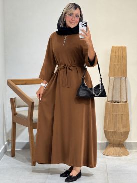 پیراهن کمردار الیزه کد 21340