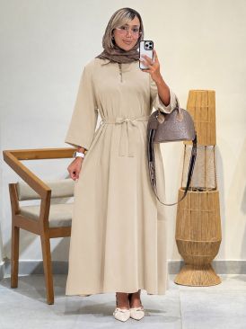 پیراهن کمردار الیزه کد 21340