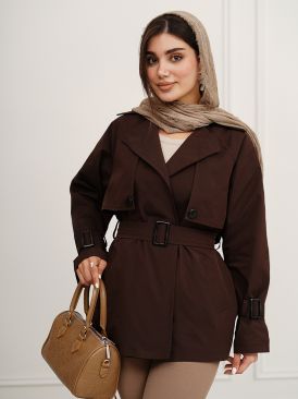 ‏بارانی یقه انگلیسی آستردار کد 21848