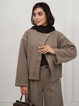 ‏کت مینیمال یقه گرد کد 21859