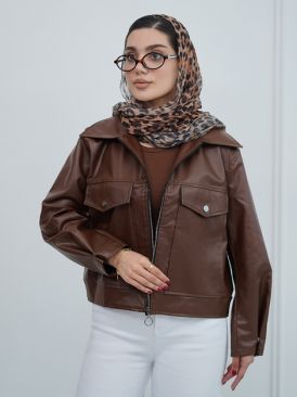 ‏کت چرم کلاسیک کد 21892